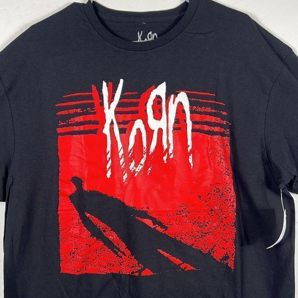 🔥 “NWT” KORN Slendy Red Light Playground 1994 Rock Band Music Album Cover Tee X